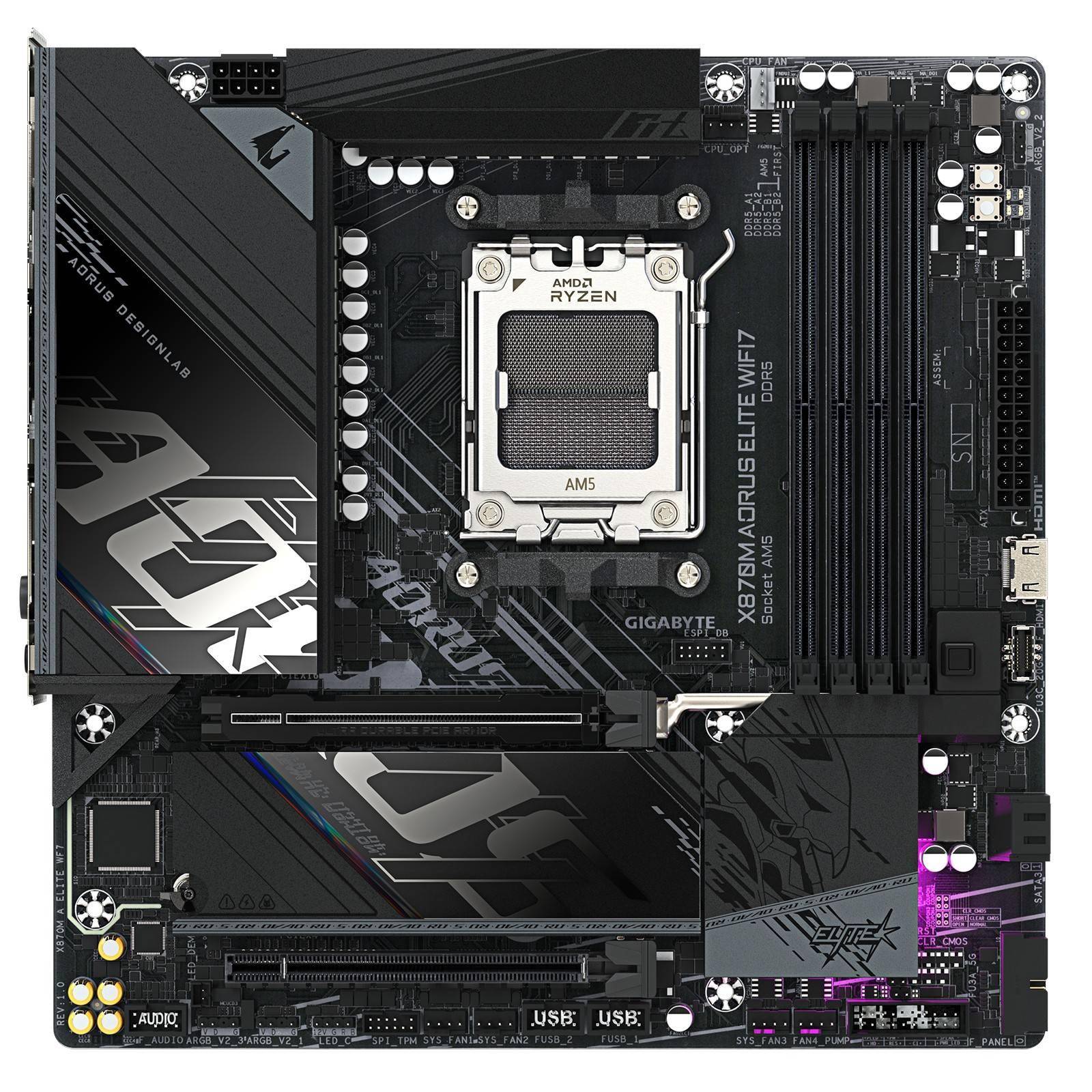 少见 M-ATX 板型 X870,技嘉推出 X870M AORUS ELITE WIFI7 主板