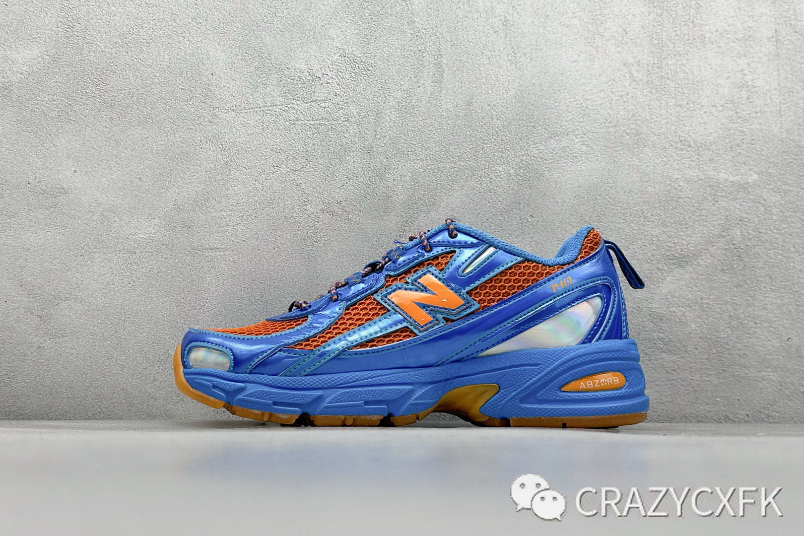 新百伦 Aminé x New Balance 740V2 Benson Tech 蓝橙轻便复古运动跑步鞋