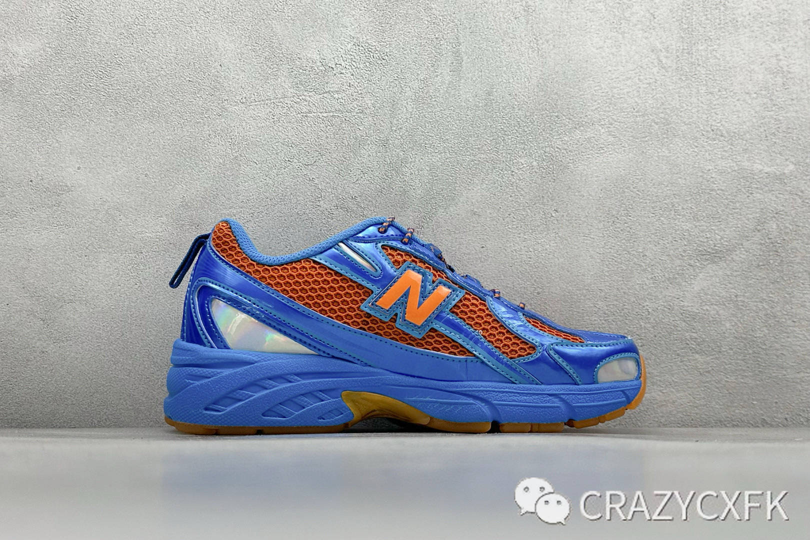 新百伦 Aminé x New Balance 740V2 Benson Tech 蓝橙轻便复古运动跑步鞋